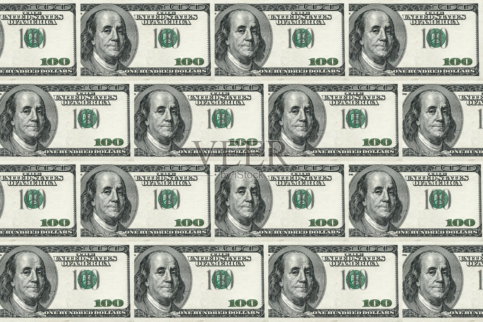 宏观百元美钞照片摄影图片