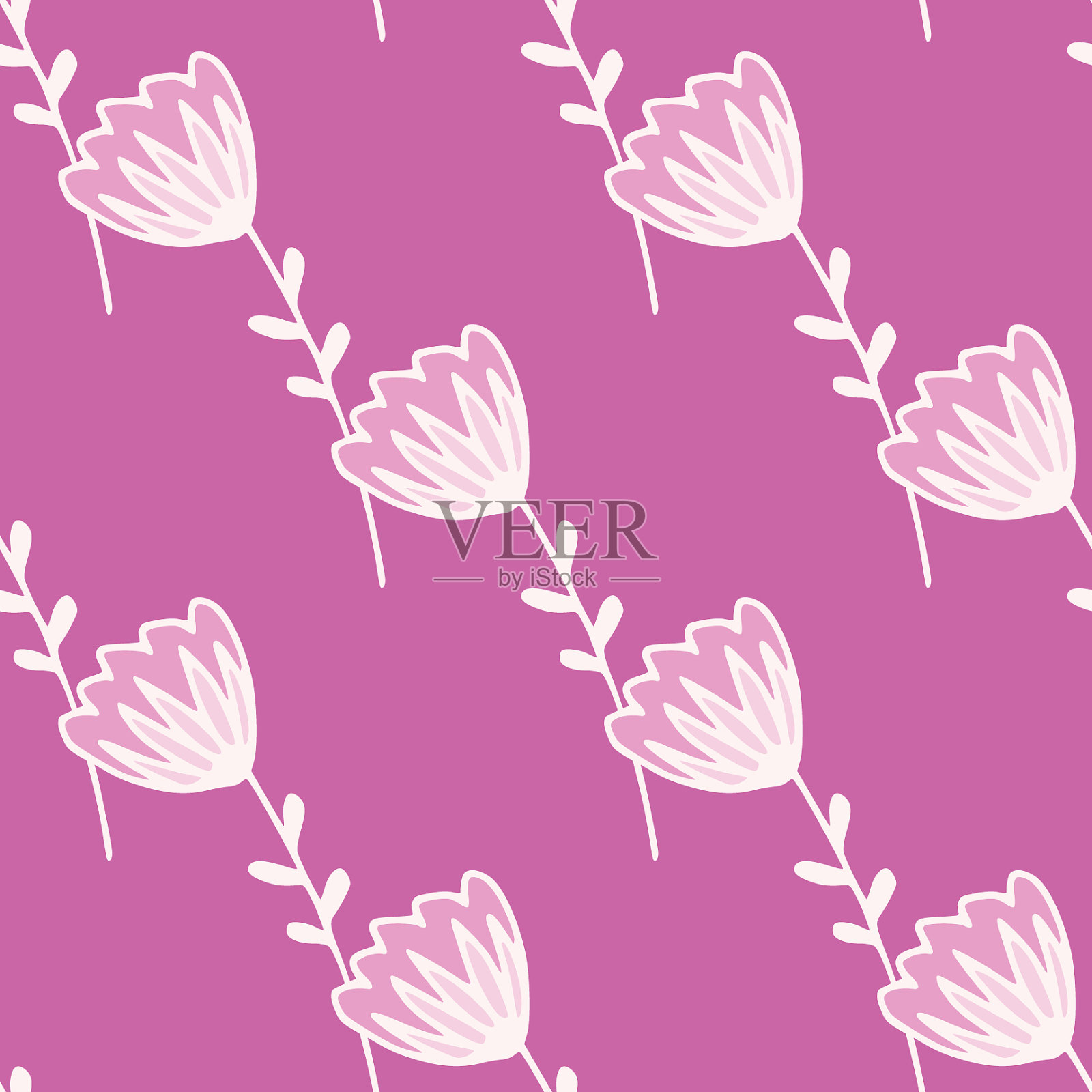 简单简约的白色无缝图案插画图片素材