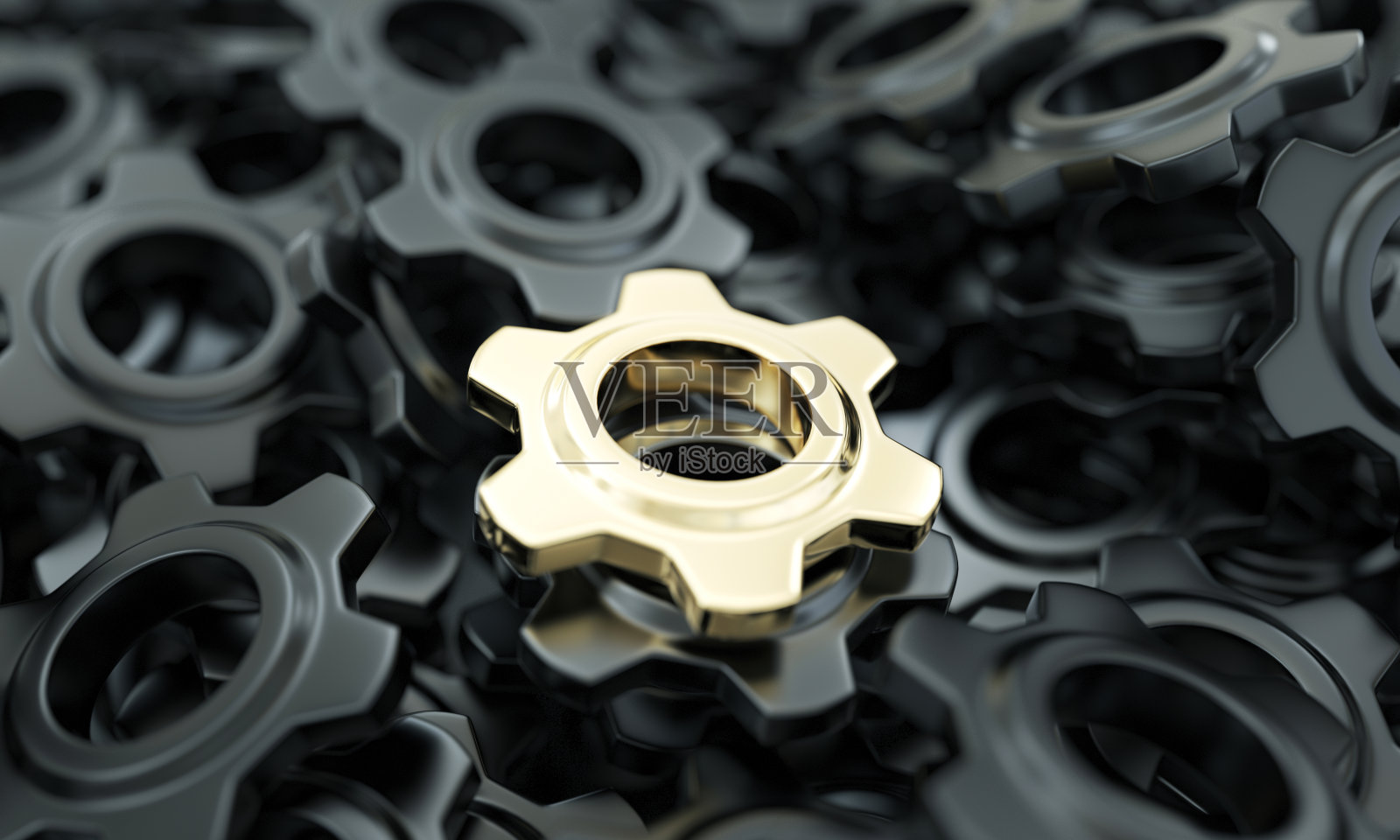 黄金齿轮照片摄影图片