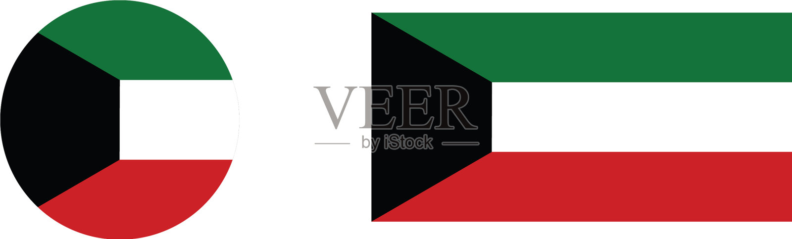 科威特国旗国民套装插画图片素材