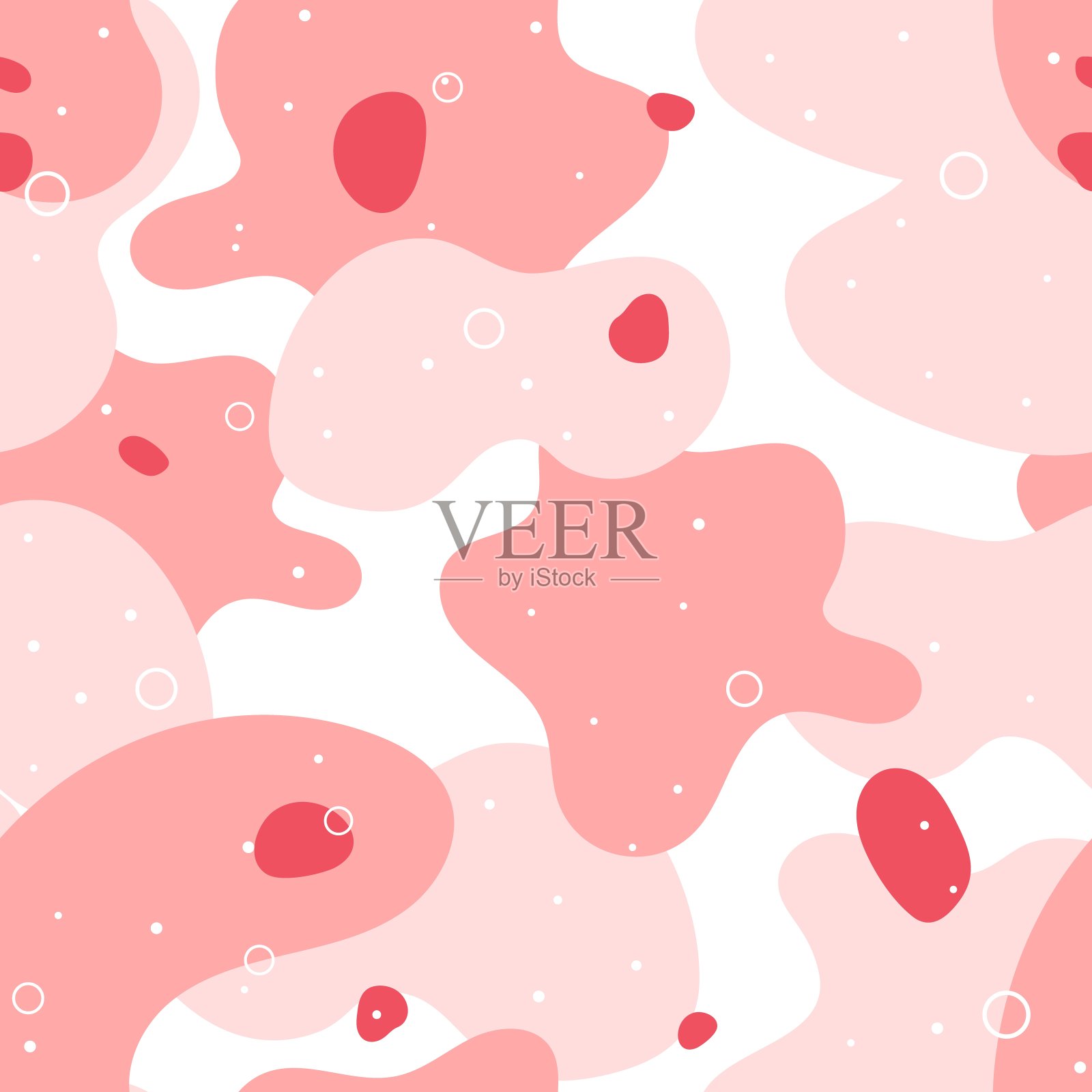 带有粉色斑点的抽象无缝图案插画图片素材