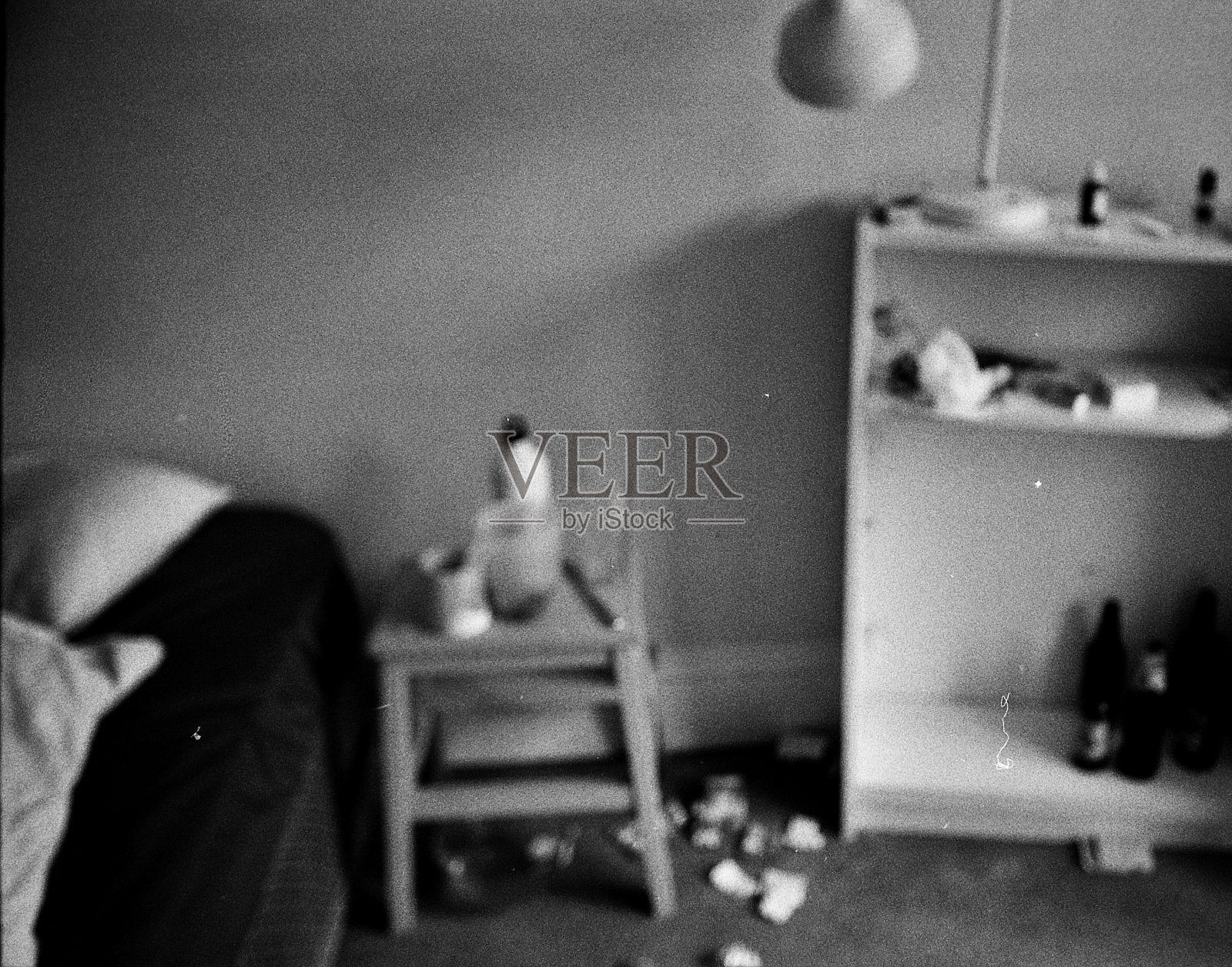 COVID患者的房间照片摄影图片