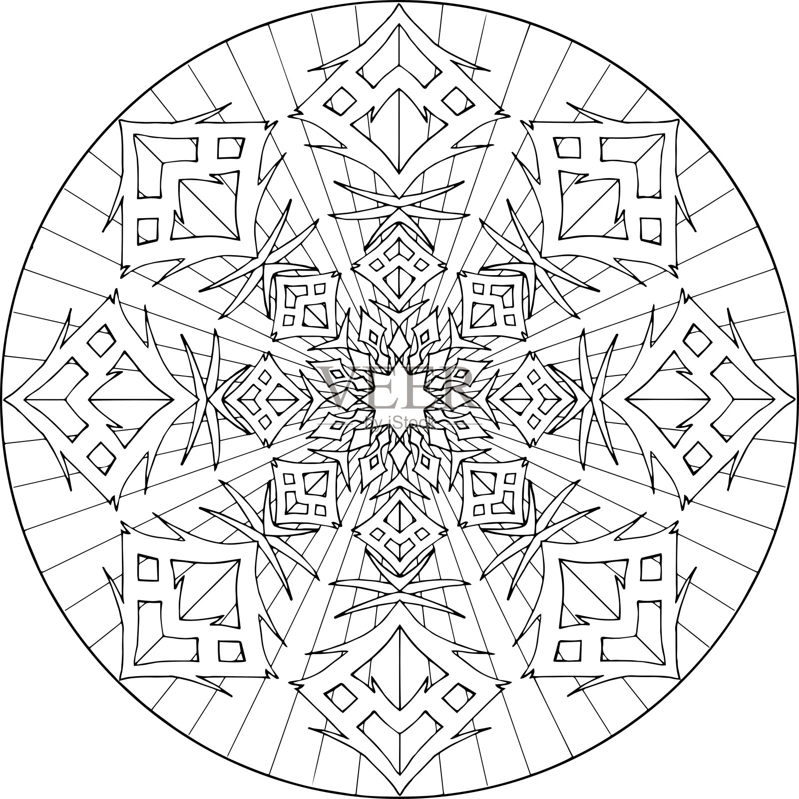 曼荼罗的途径插画图片素材