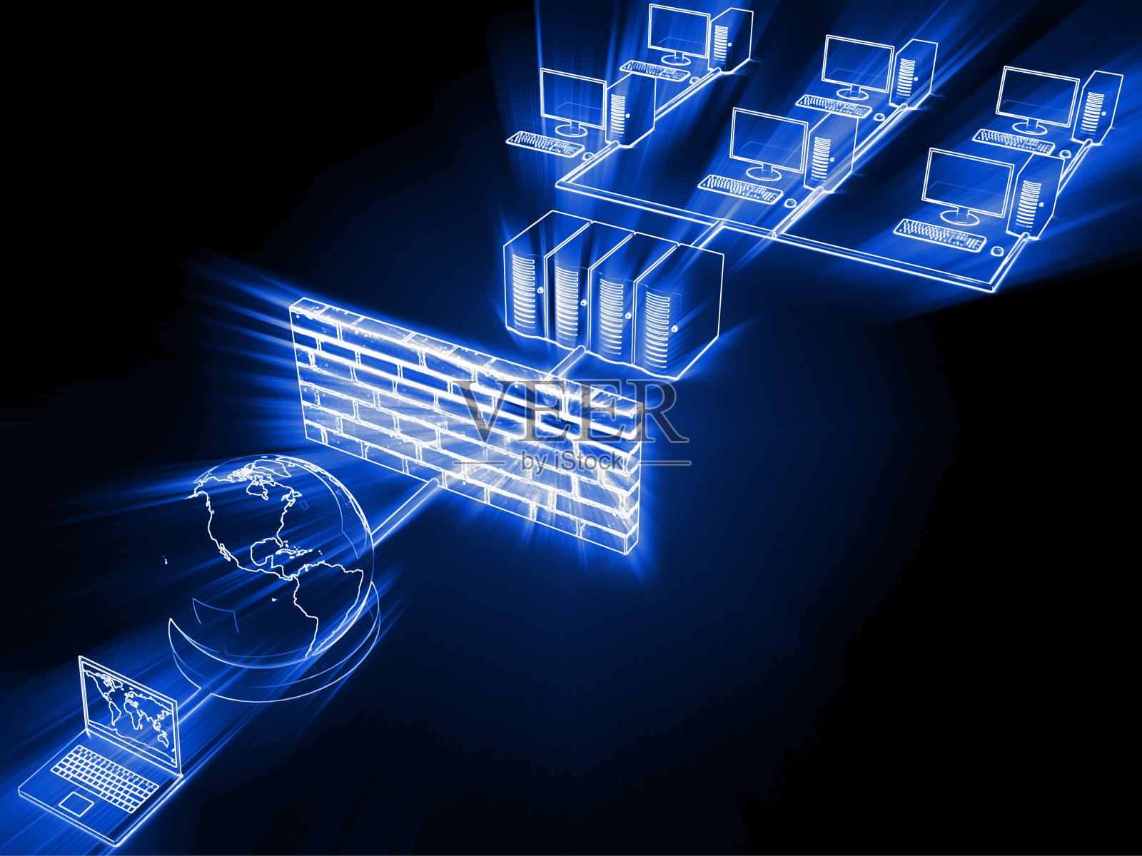 计算机网络安全防火墙服务器互联网云计算照片摄影图片