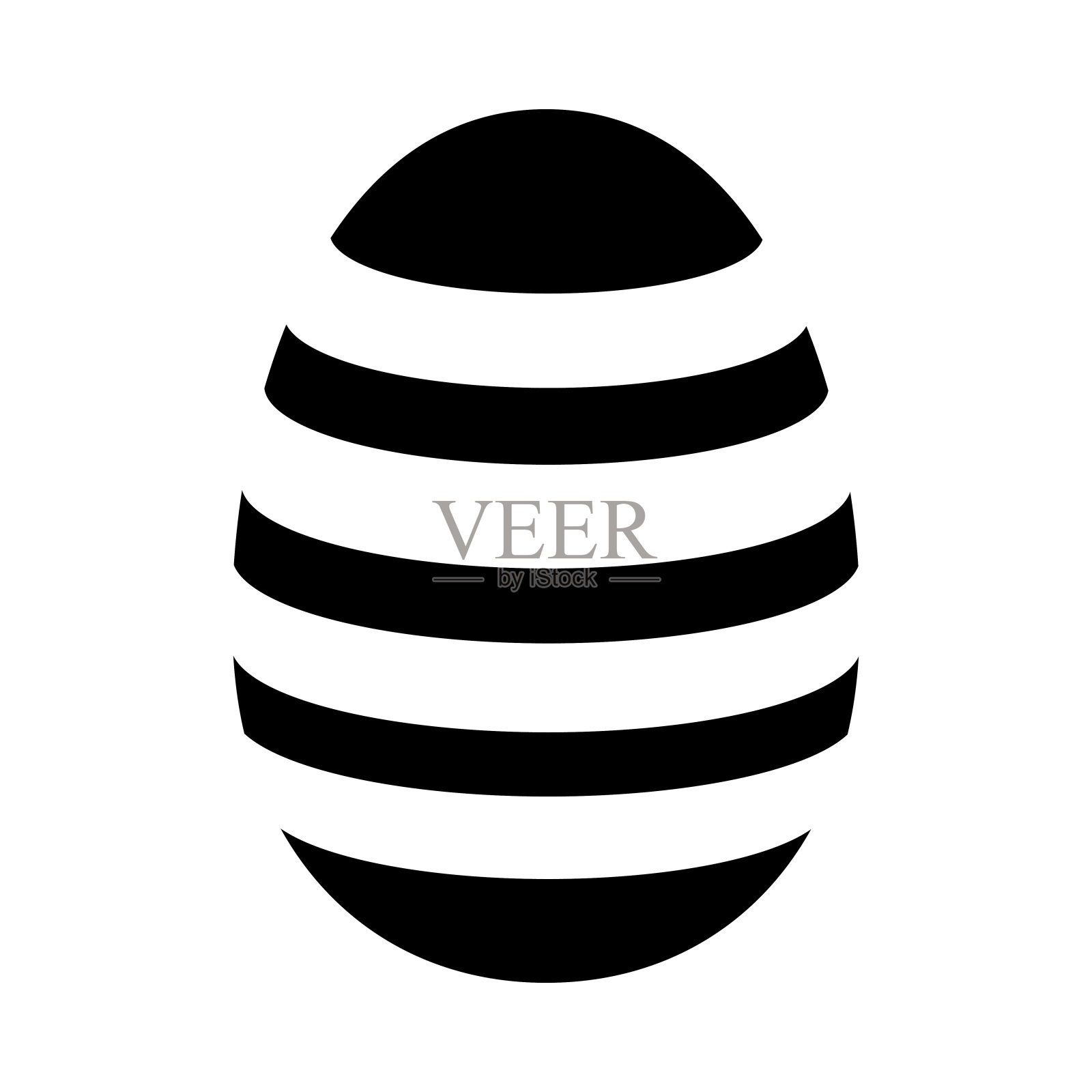 带有华丽图标的复活节彩蛋插画图片素材