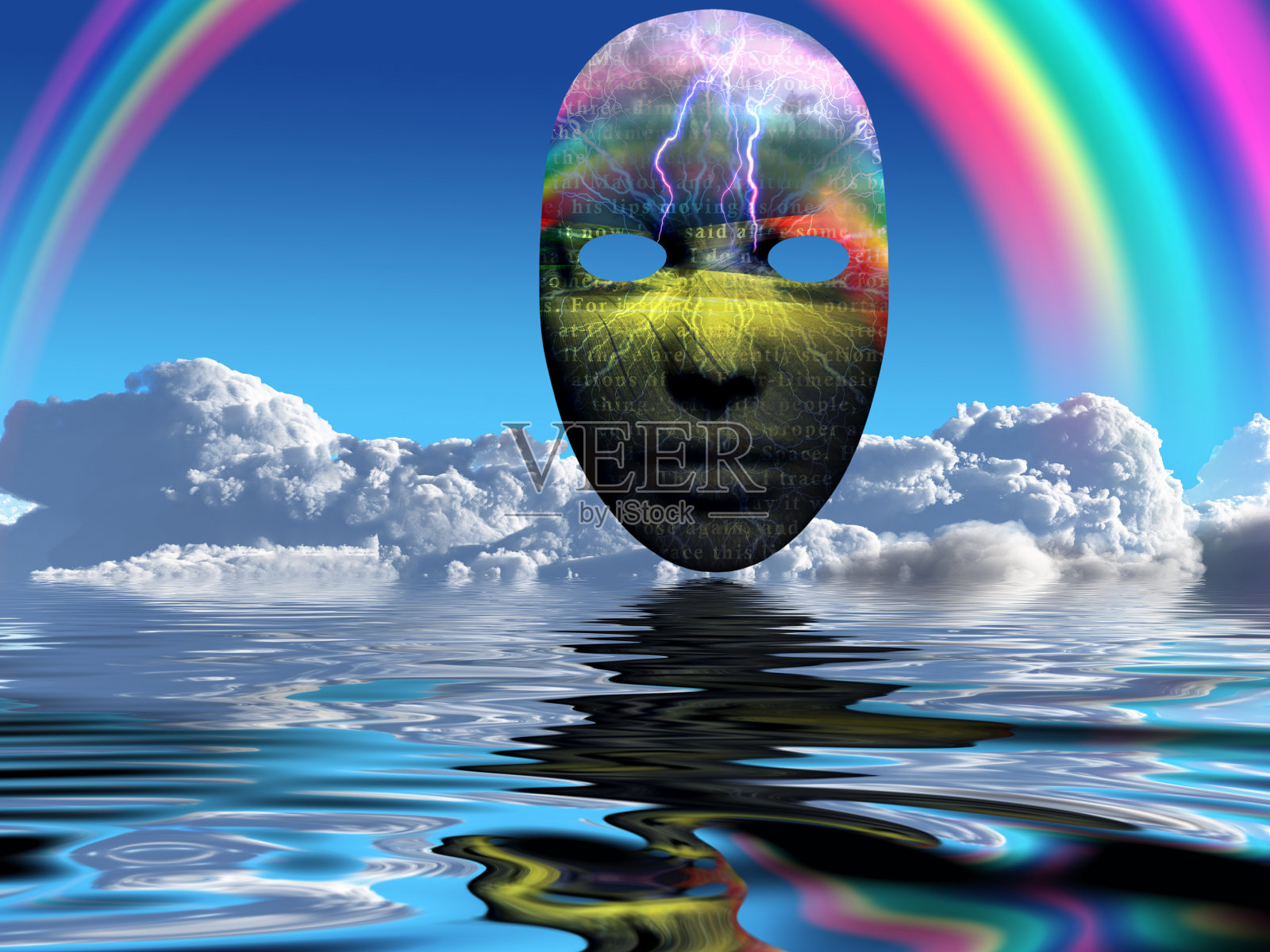 面对景观和风暴照片摄影图片