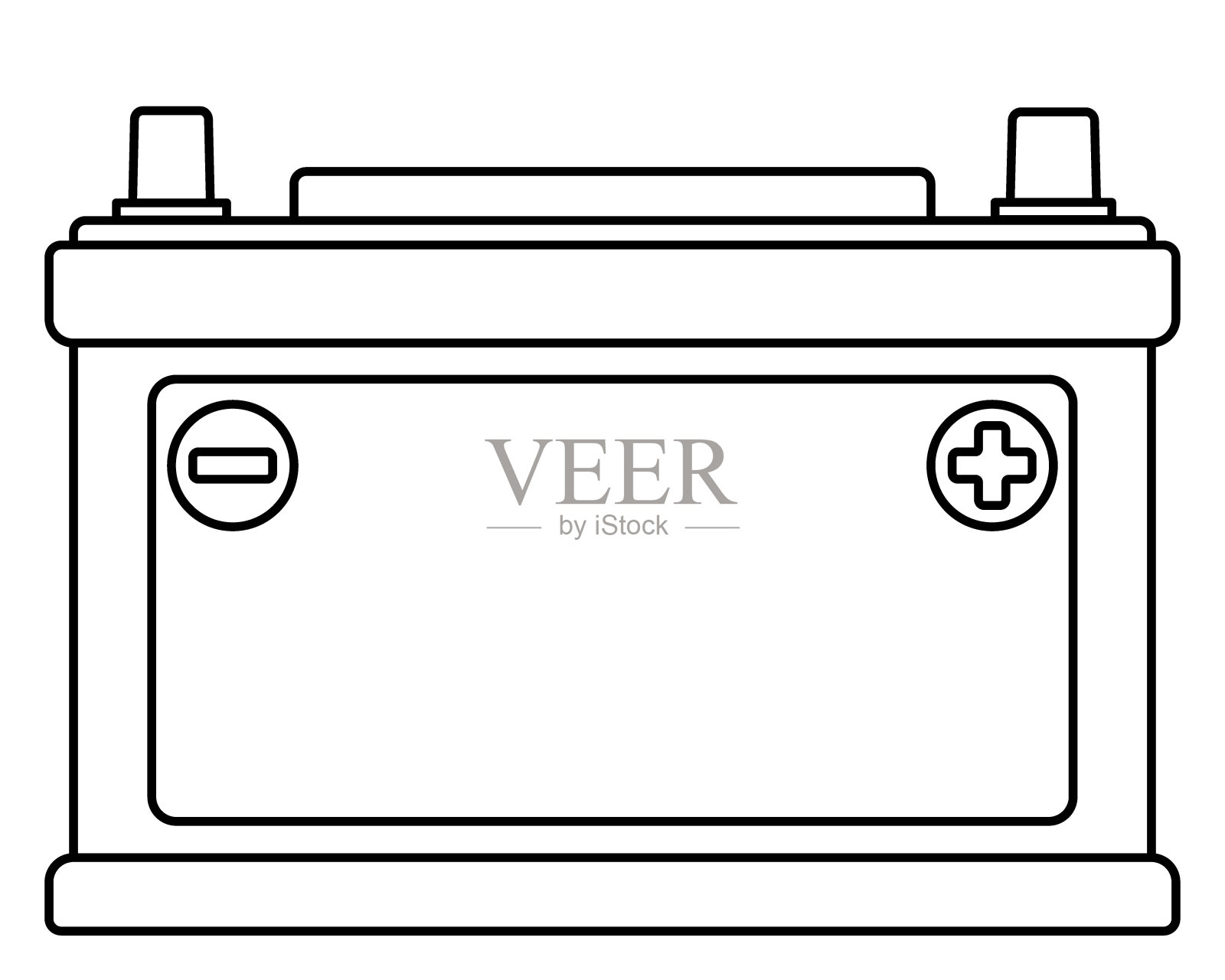 汽车电池外形图插画图片素材