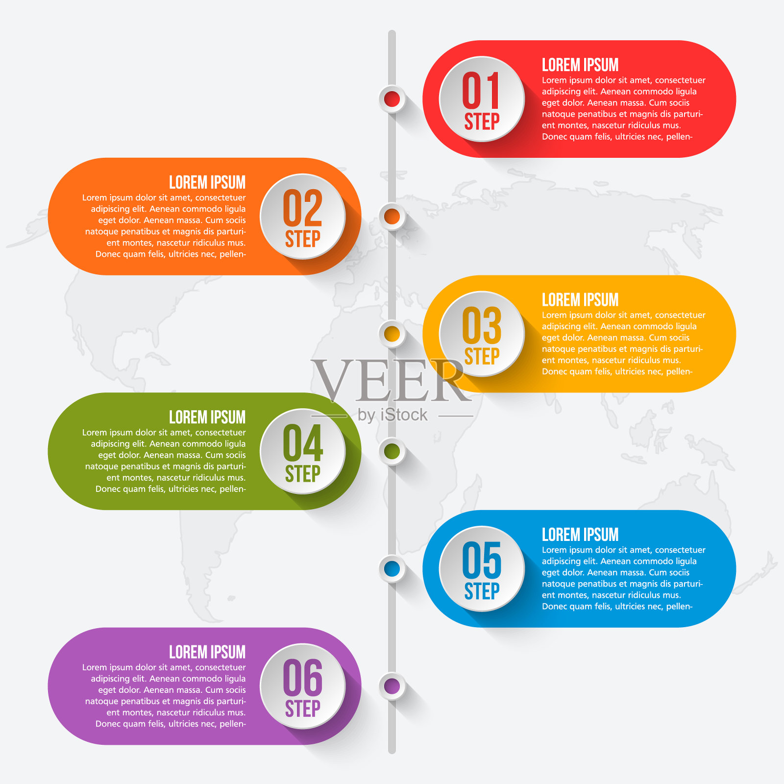摘要三维纸张信息图。业务模板。矢量图插画图片素材