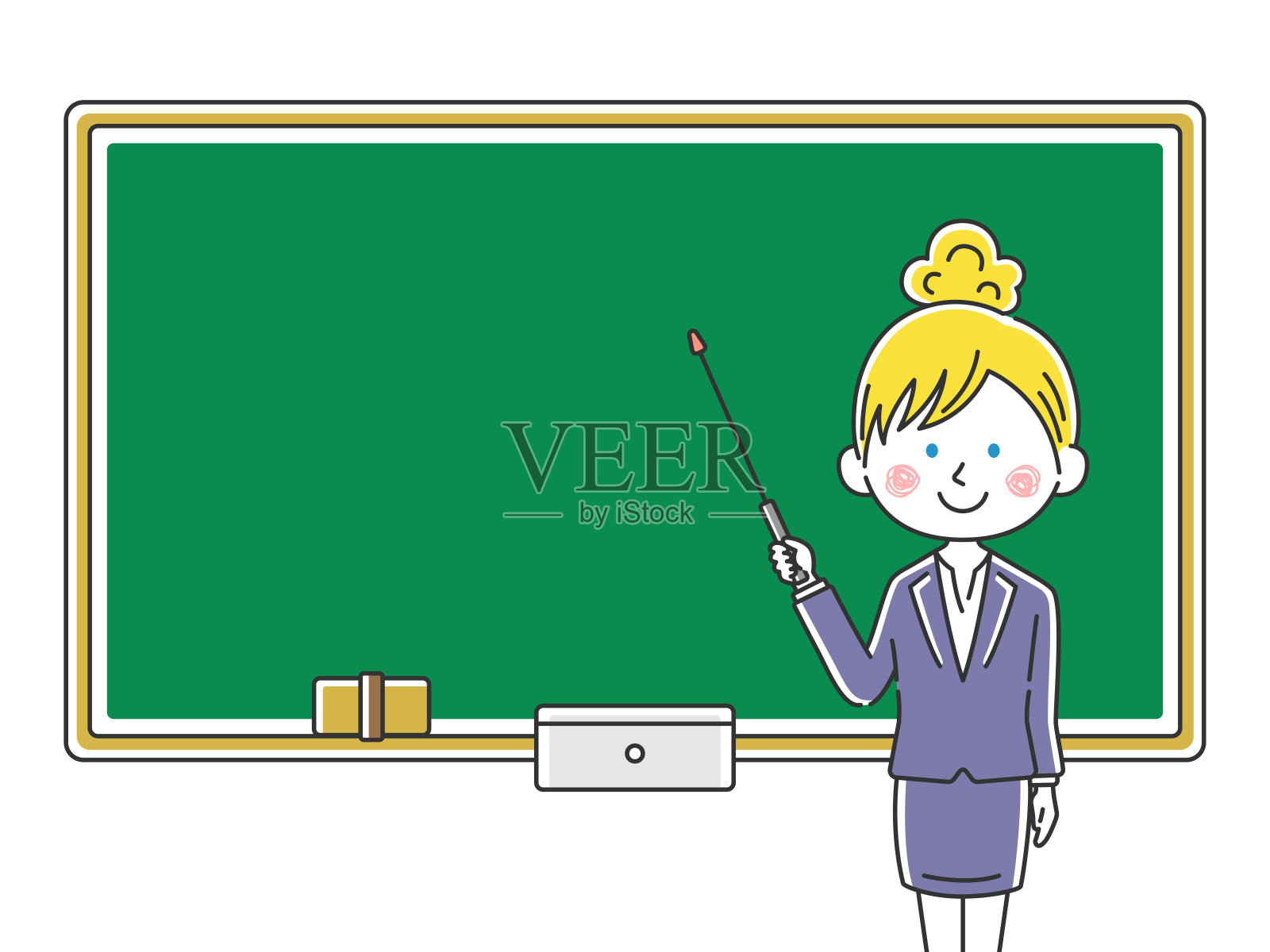 白人教师讲课的插图。插画图片素材