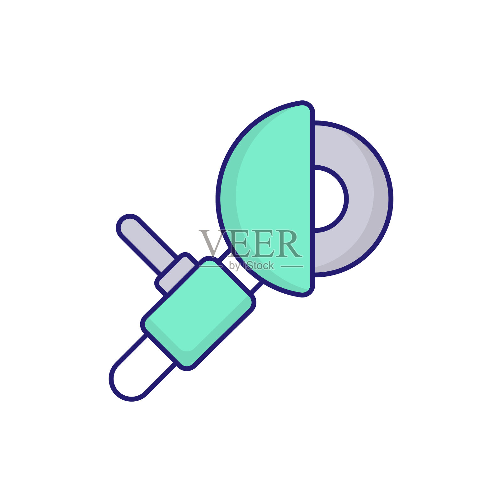 Grinder矢量填充轮廓图标风格插图。EPS 10个文件插画图片素材