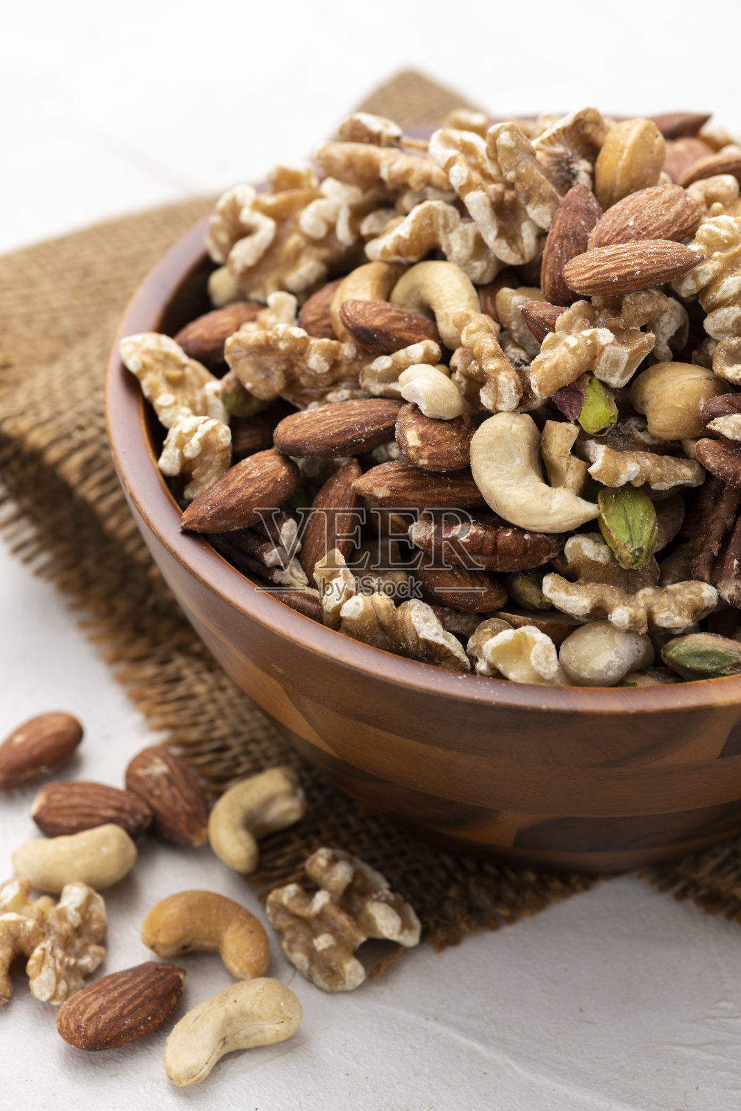 无盐什锦坚果，健康食品照片摄影图片