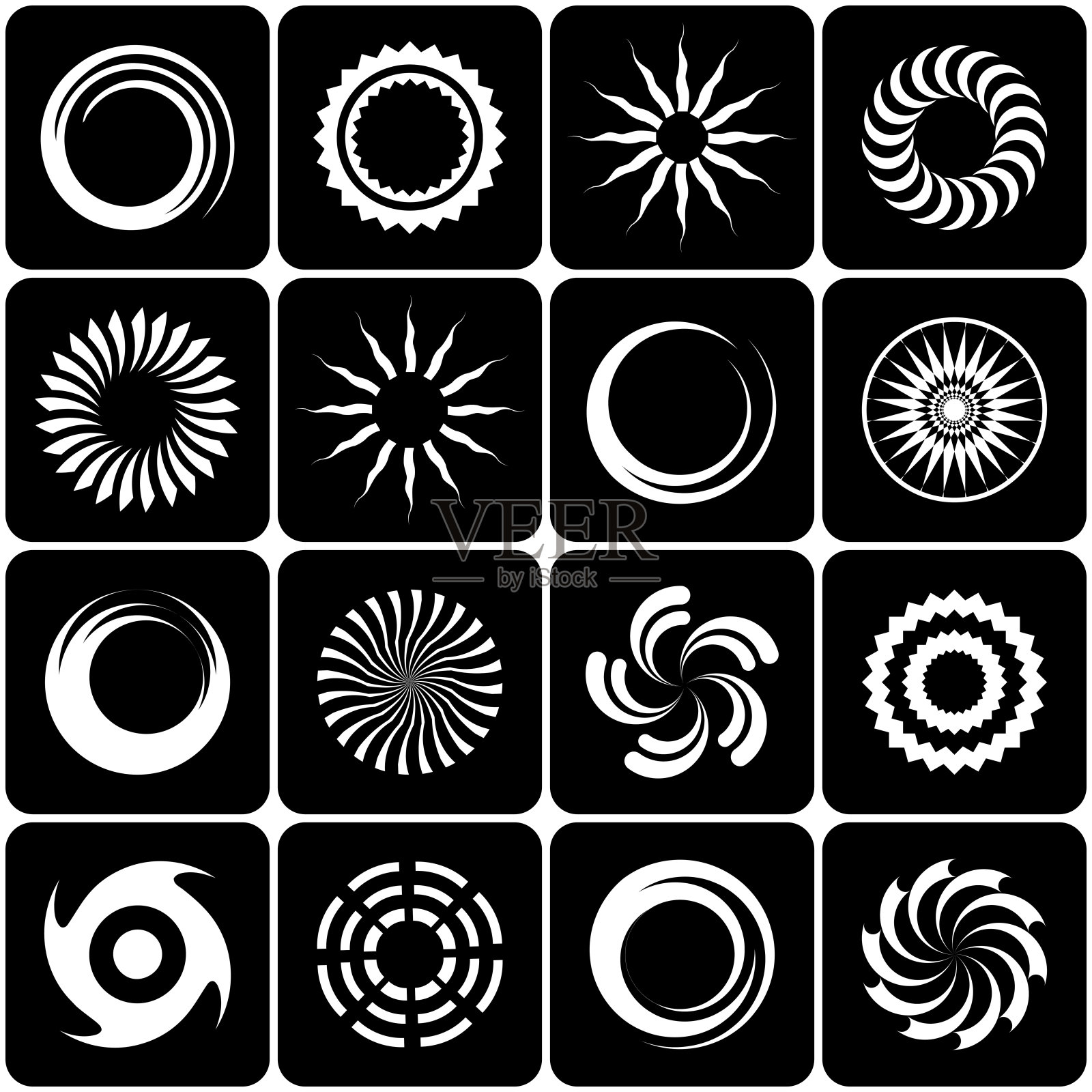 设计元素集。抽象的图标。图标素材