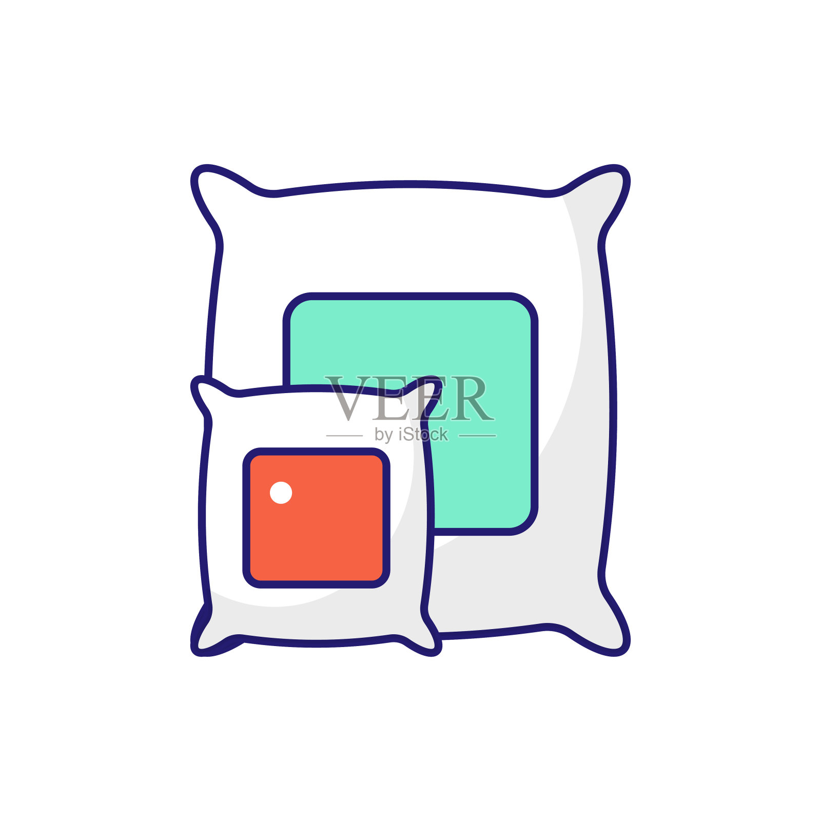 水泥矢量填充轮廓图标样式的插图。EPS 10个文件图标素材