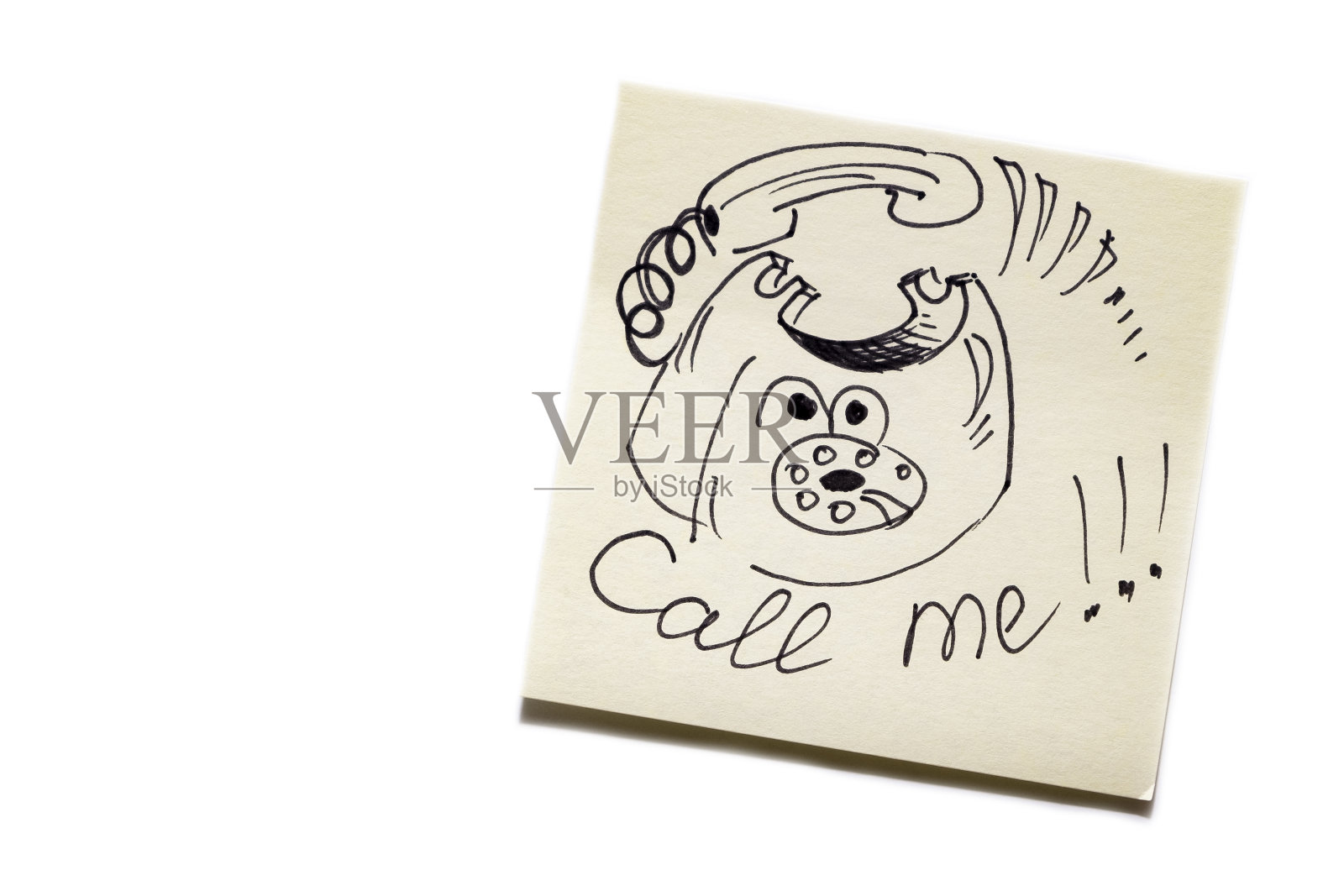 打电话给我!带有图片和文字的贴纸。副本的空间。照片摄影图片