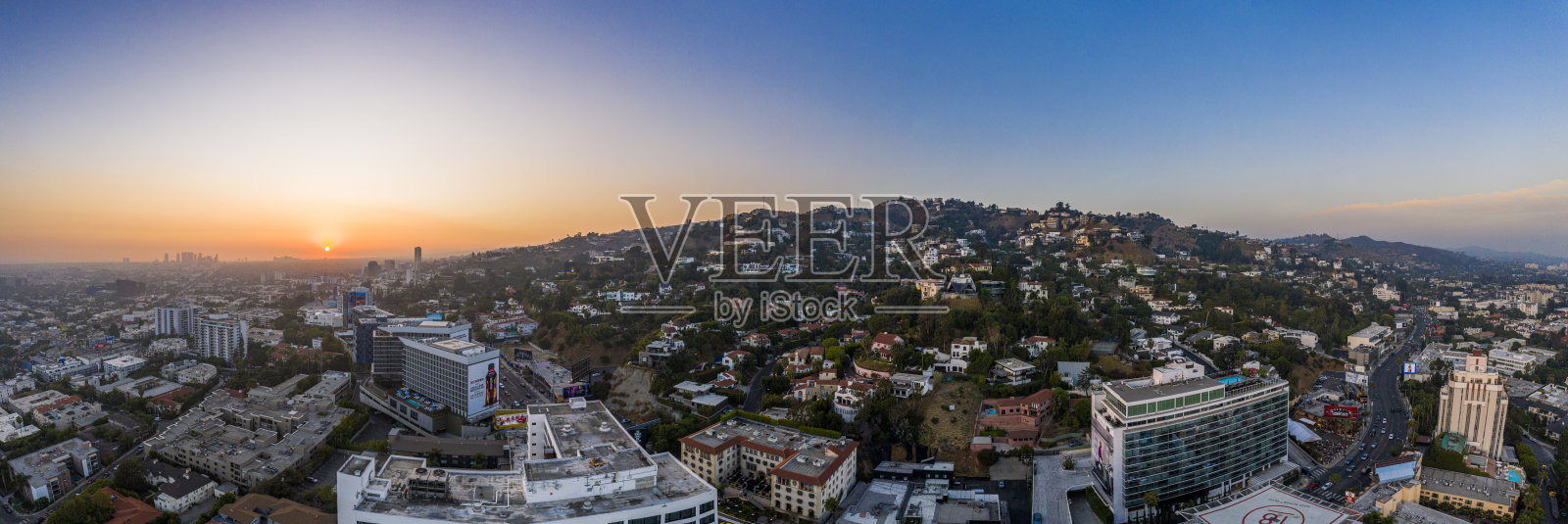 西好莱坞的航拍照片照片摄影图片