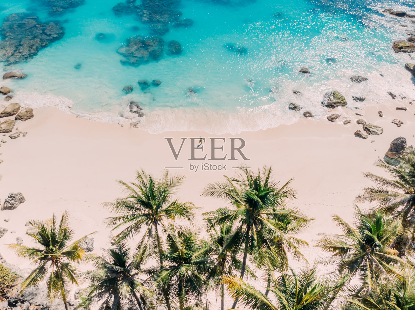 鸟瞰图的绿松石海洋照片摄影图片