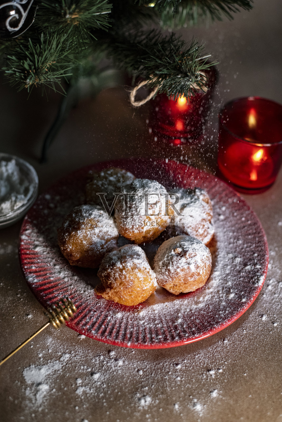 乌克兰传统食品圣诞甜甜圈照片摄影图片