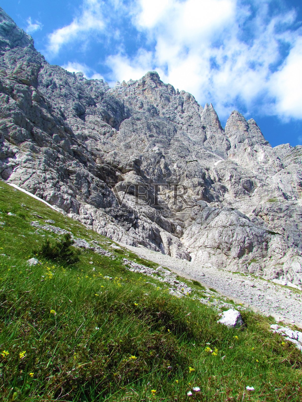 从朱利安阿尔卑斯和特里格拉夫国家公园的克里尼卡看到的普里佐尼克山，斯洛文尼亚照片摄影图片