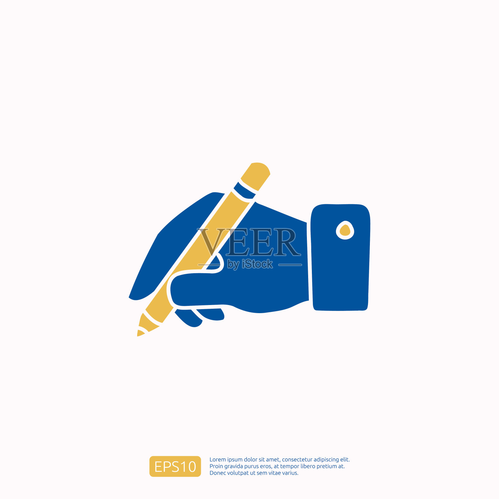 创意相关的涂鸦图标概念书写手与铅笔符号。创意设计，想法，灵感，头脑风暴，启动和思考矢量插图插画图片素材