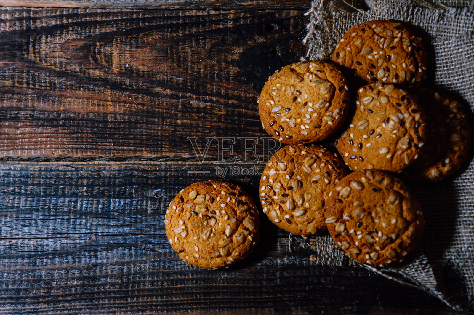 燕麦饼干配麦片照片摄影图片