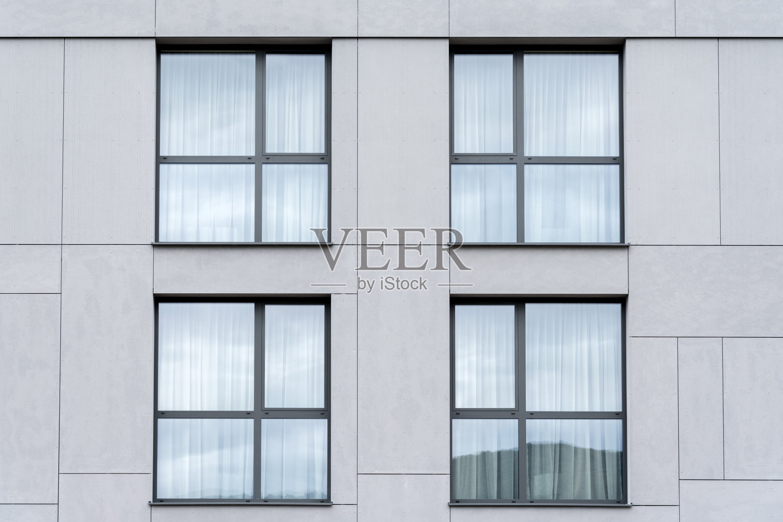 现代公寓大楼的特写照片摄影图片