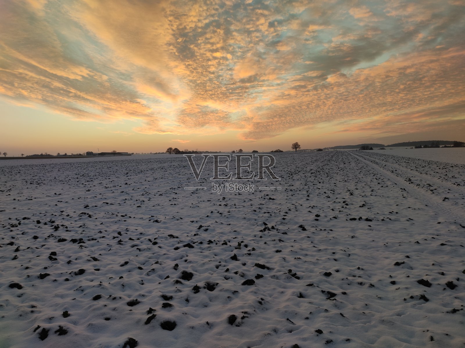 风景云天空日落冬天照片摄影图片