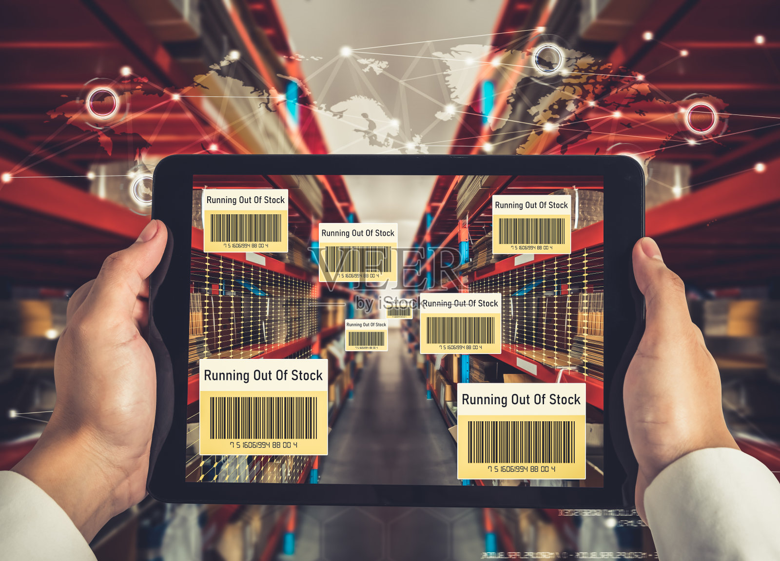 使用增强现实技术的智能仓库管理系统照片摄影图片