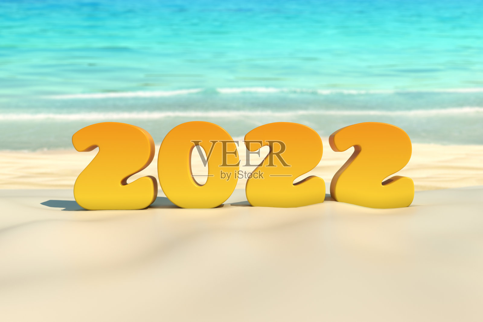 2022年新年创意设计概念- 3D渲染图像照片摄影图片