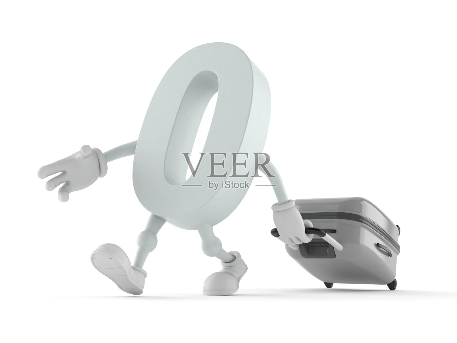 零字符手提箱照片摄影图片