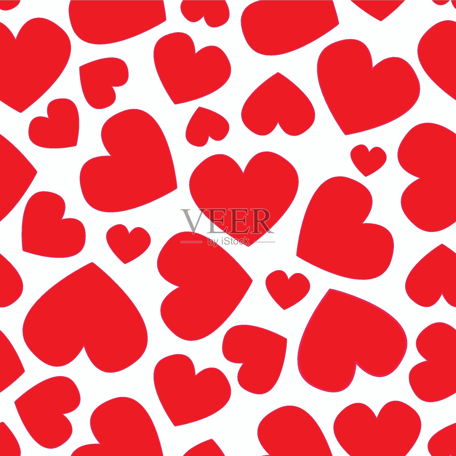 白色背景下心形的全帧拍摄插画图片素材