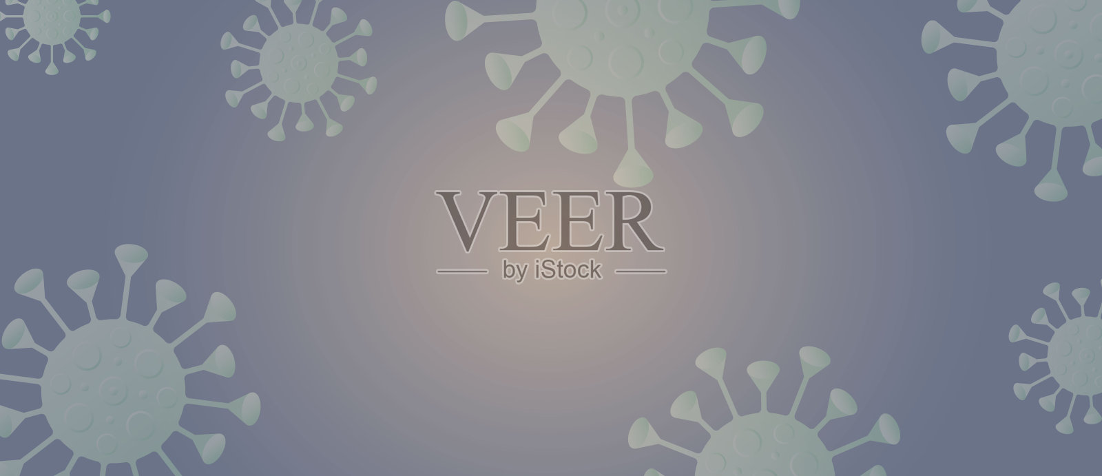 用于装饰设计的抽象病毒。冠状病毒防护海报设计。插画图片素材