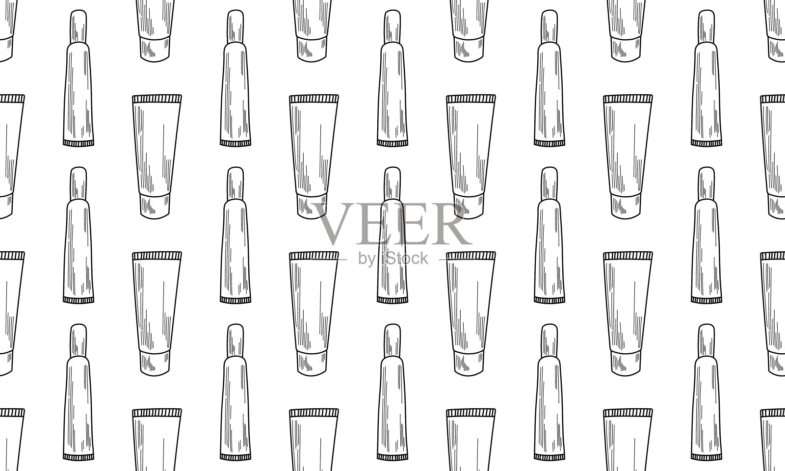 矢量插图的美容配件和护肤产品插画图片素材