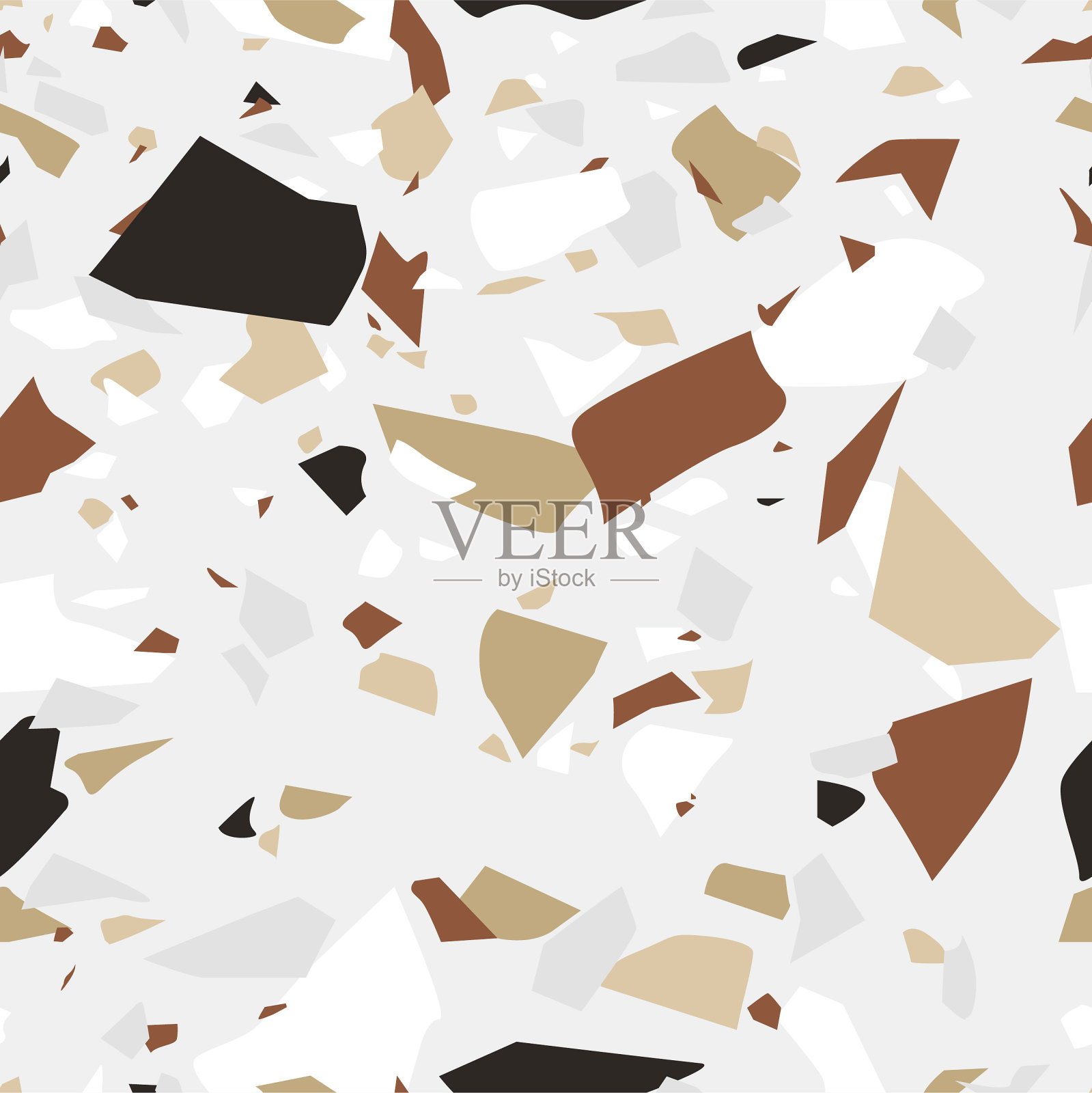 矢量水磨石无缝图案。插画图片素材