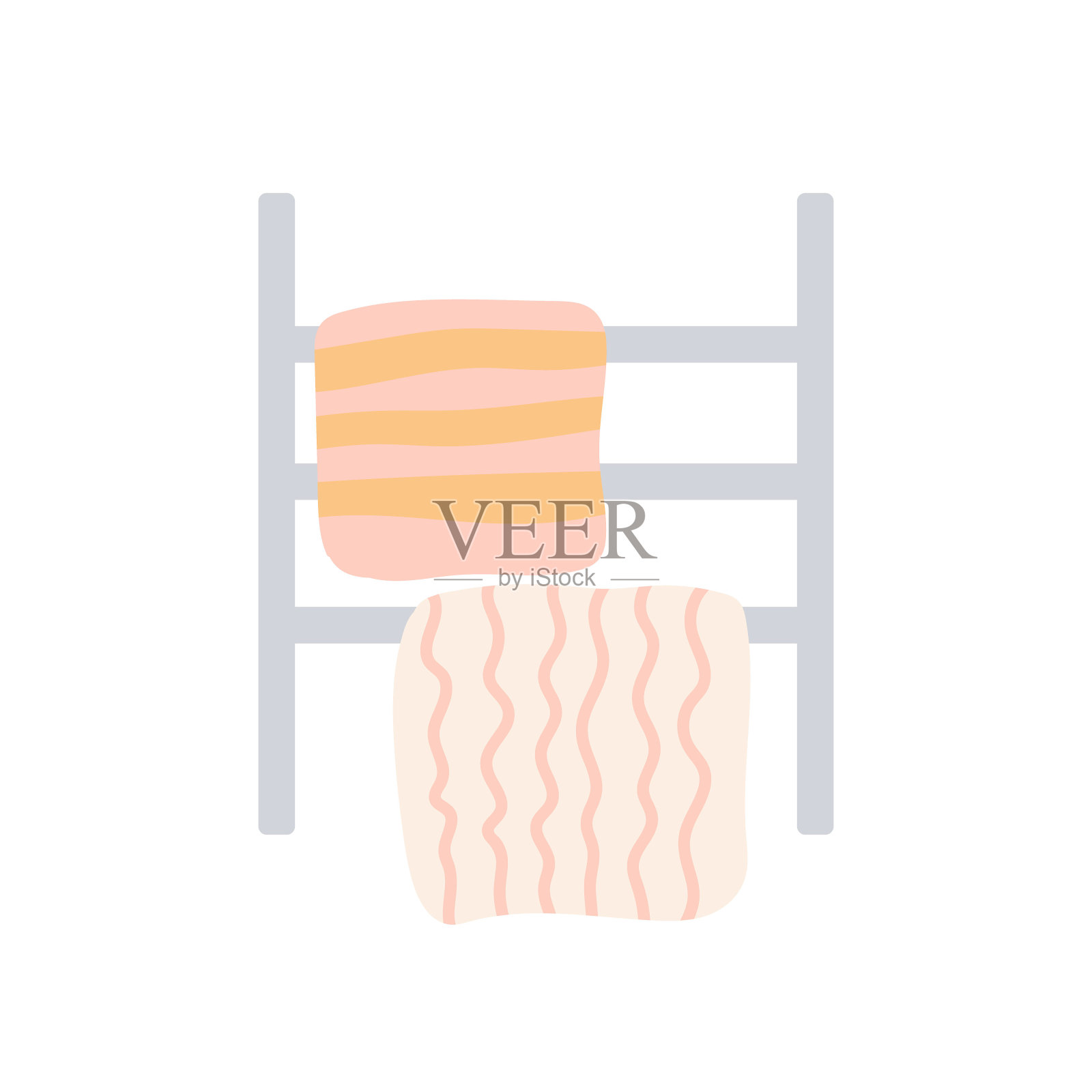 加热毛巾轨道矢量草图插画图片素材