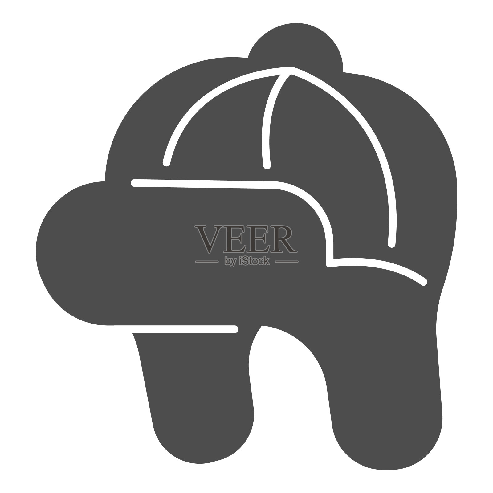 温暖的帽子与耳罩固体图标，冬季的季节概念，冬季的帽子标志在白色的背景，耳罩帽子图标在象形风格的移动概念和网页设计。矢量图形。设计元素图片