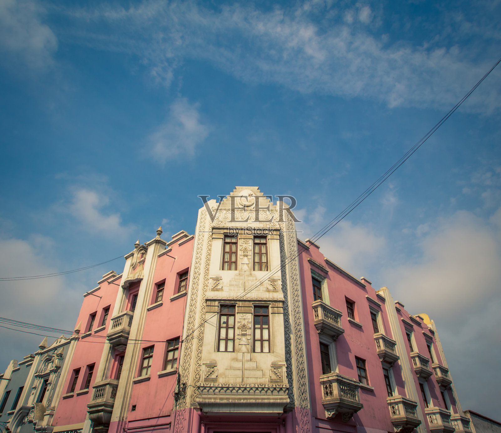 特鲁希略色彩丰富的façade建筑照片摄影图片