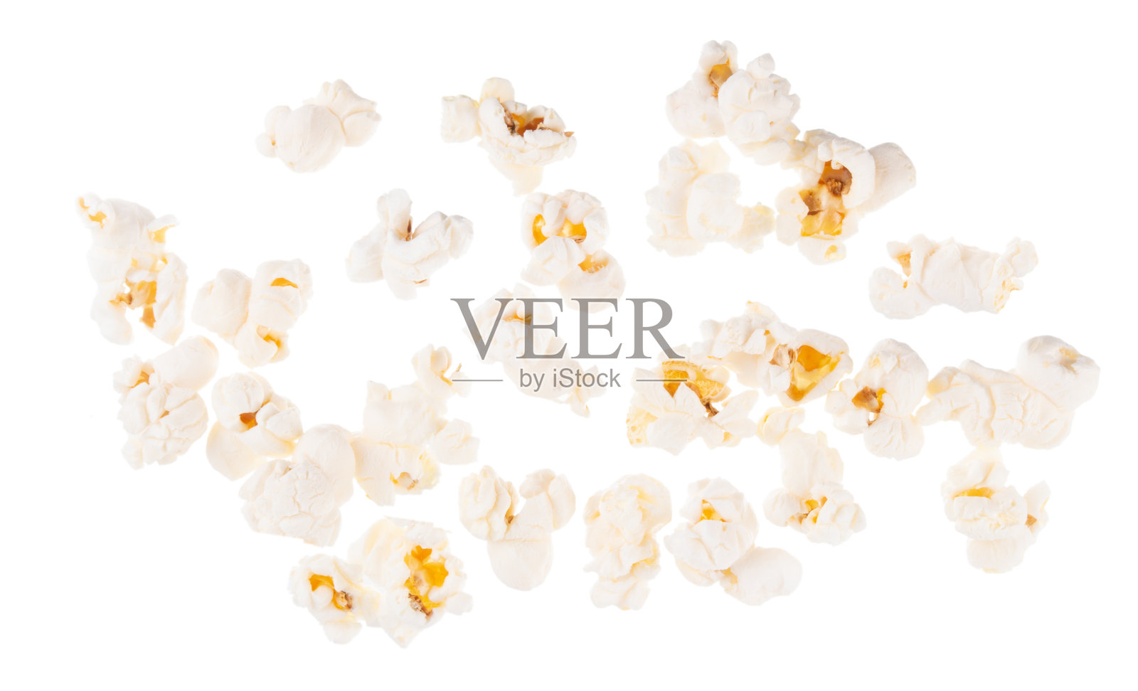 流行玉米收集集孤立在白色背景照片摄影图片