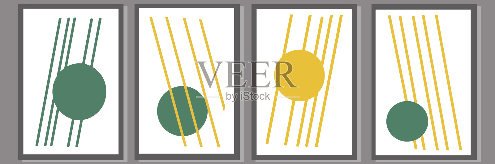 抽象的极简主义海报在趋势的颜色。矢量插图。模板的名片。插画图片素材