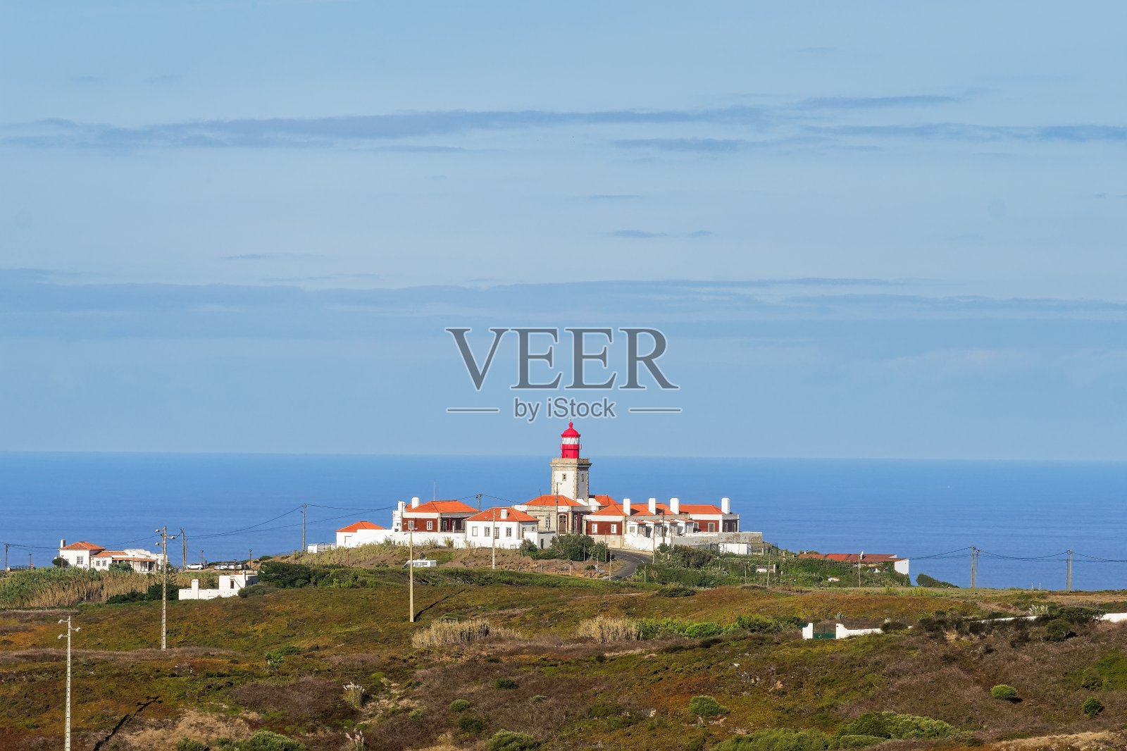 葡萄牙卡波达罗卡灯塔的景色照片摄影图片