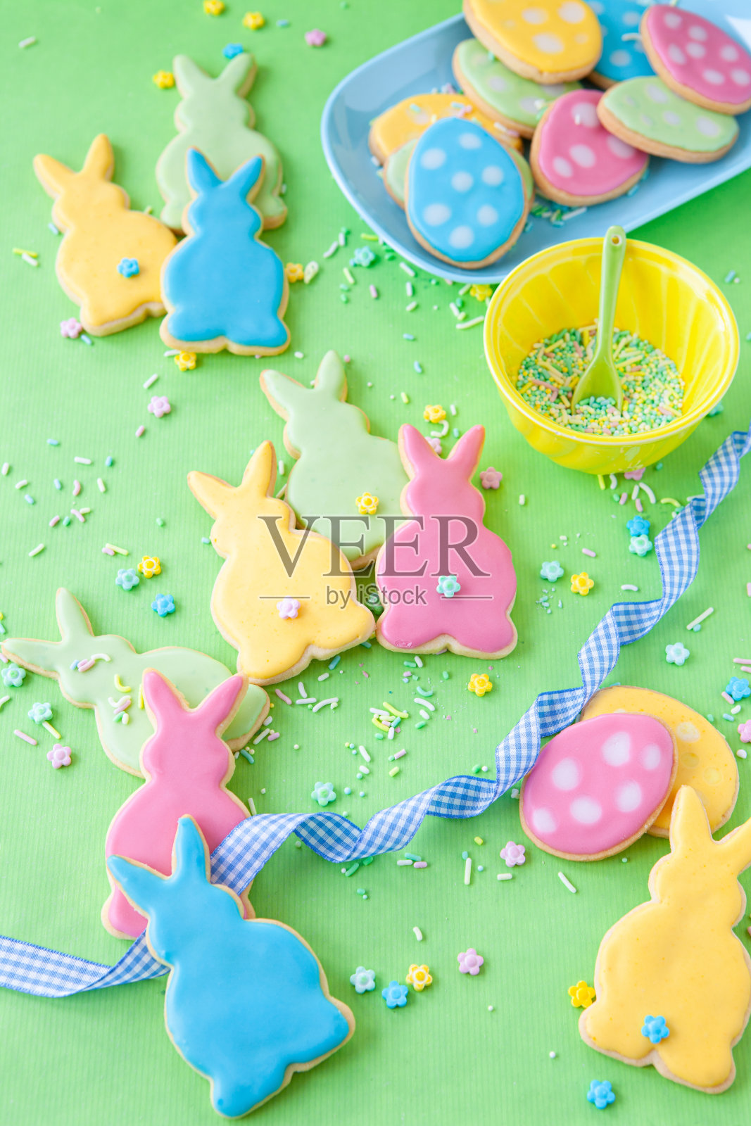 复活节彩色的饼干照片摄影图片