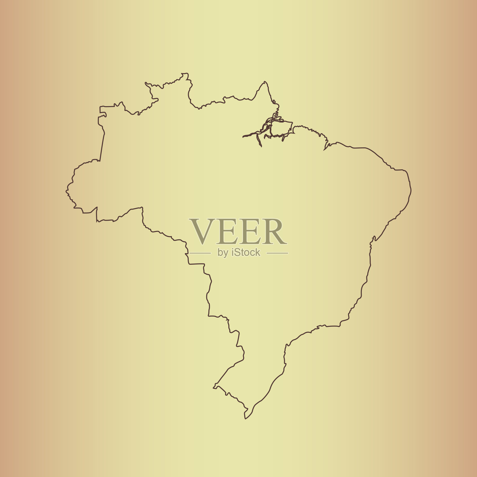 巴西的地图插画图片素材