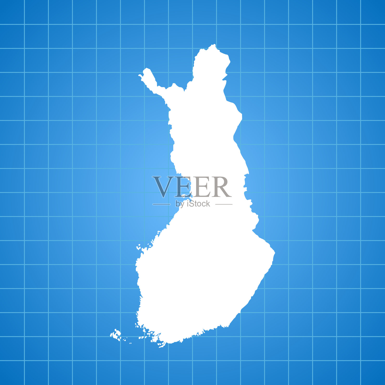 芬兰的地图插画图片素材