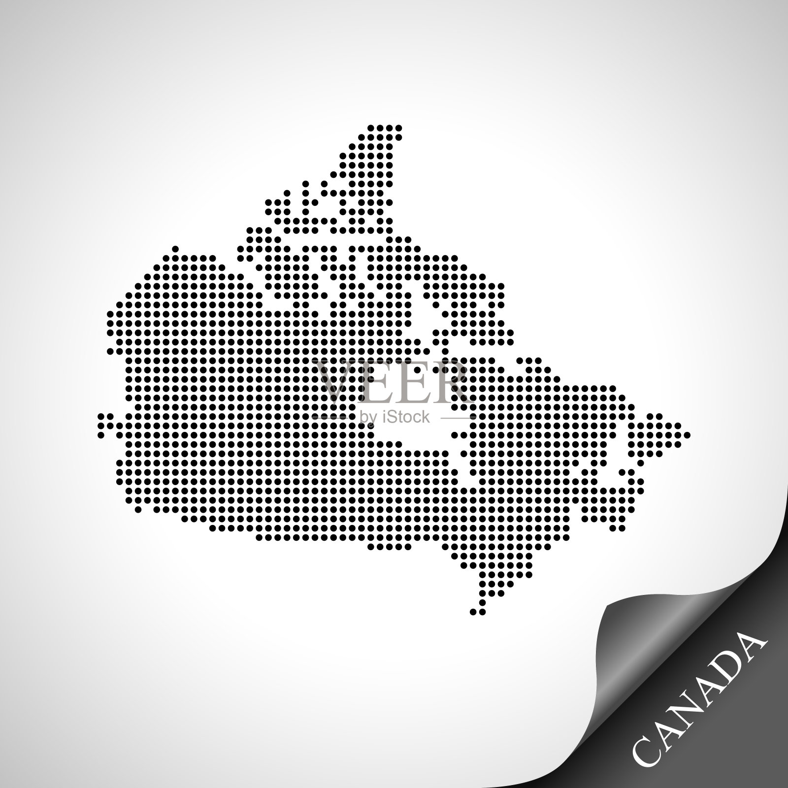 加拿大的地图插画图片素材