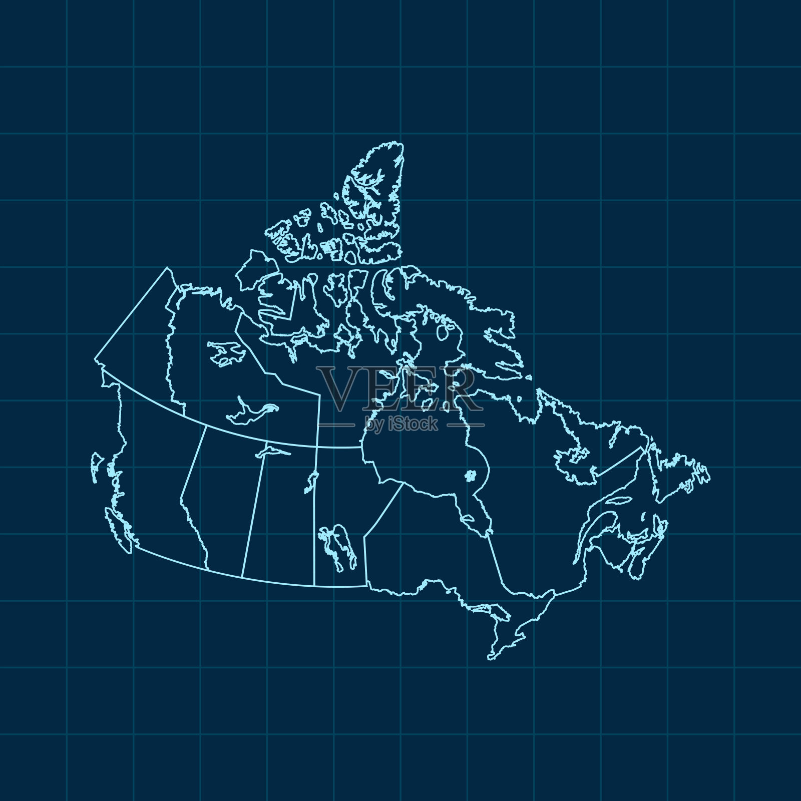 加拿大的地图插画图片素材