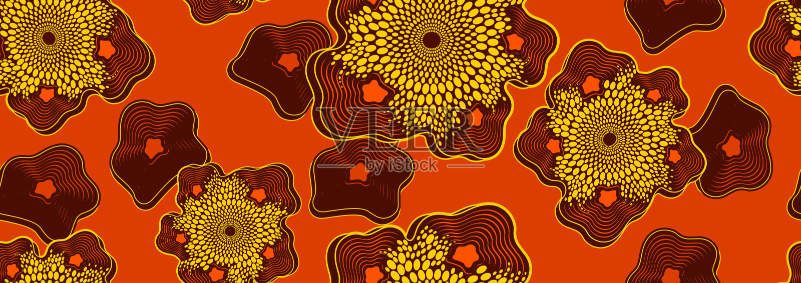 纺织时尚非洲印花40插画图片素材