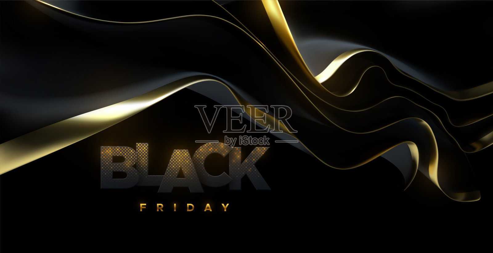 黑色星期五特价标签。向量广告插图。插画图片素材