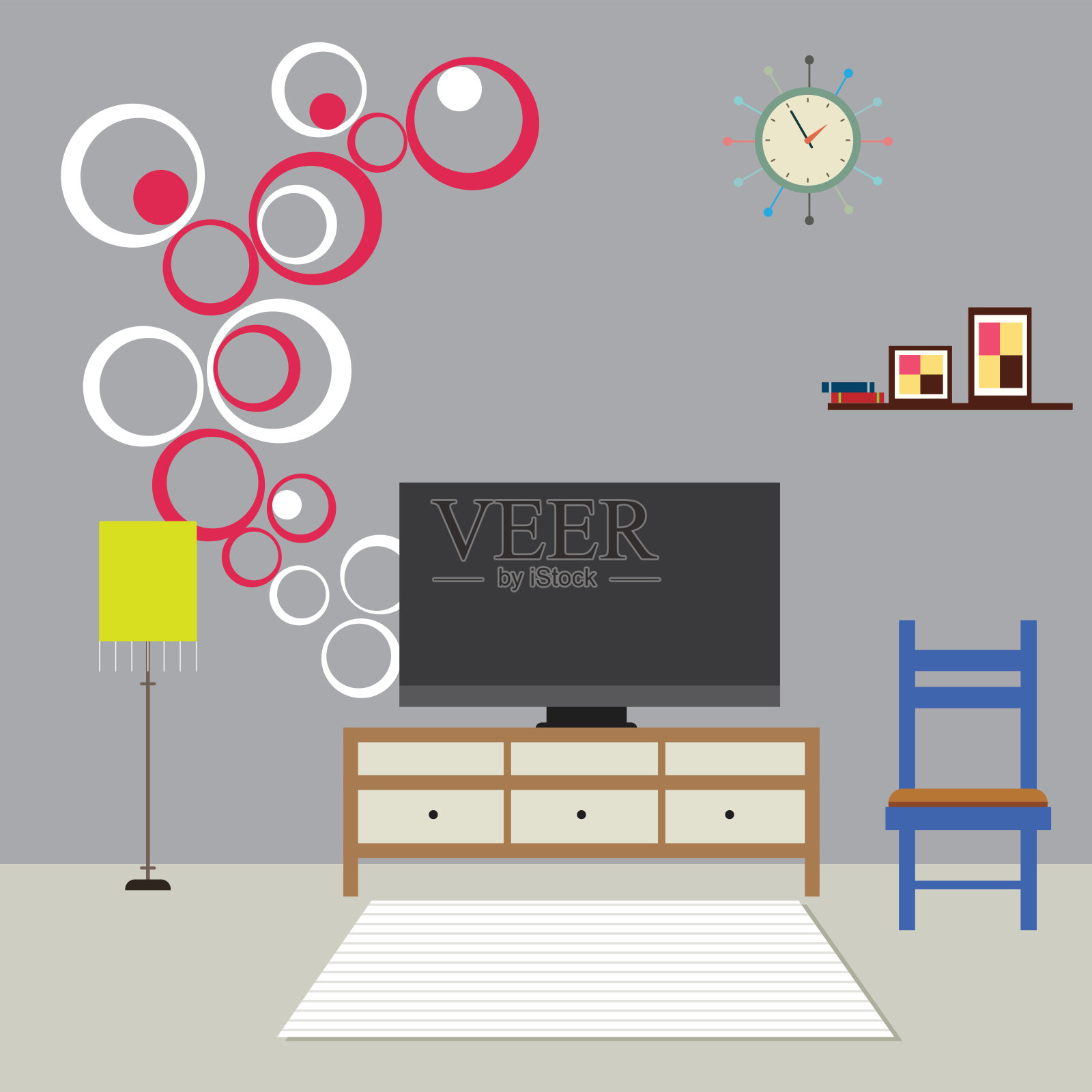 墙艺术模式插画图片素材