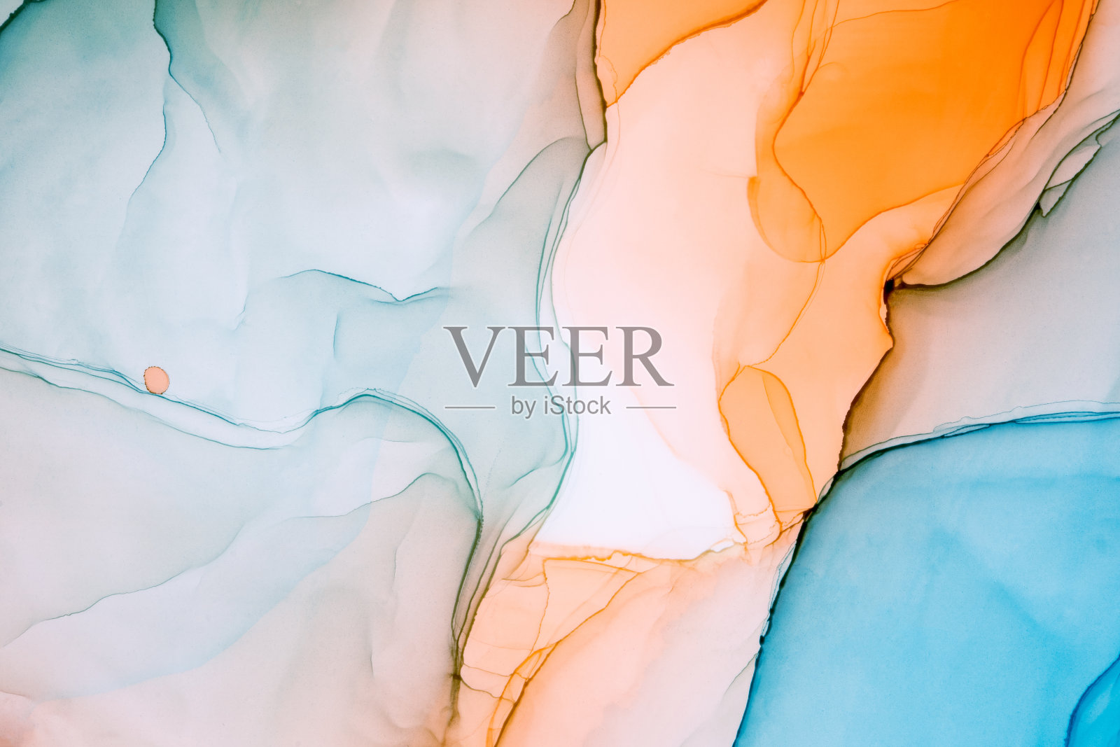 抽象彩色油墨背景。酒精墨水的艺术。照片摄影图片