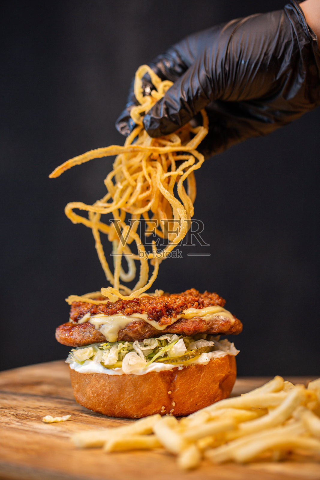 接近美味的汉堡照片摄影图片