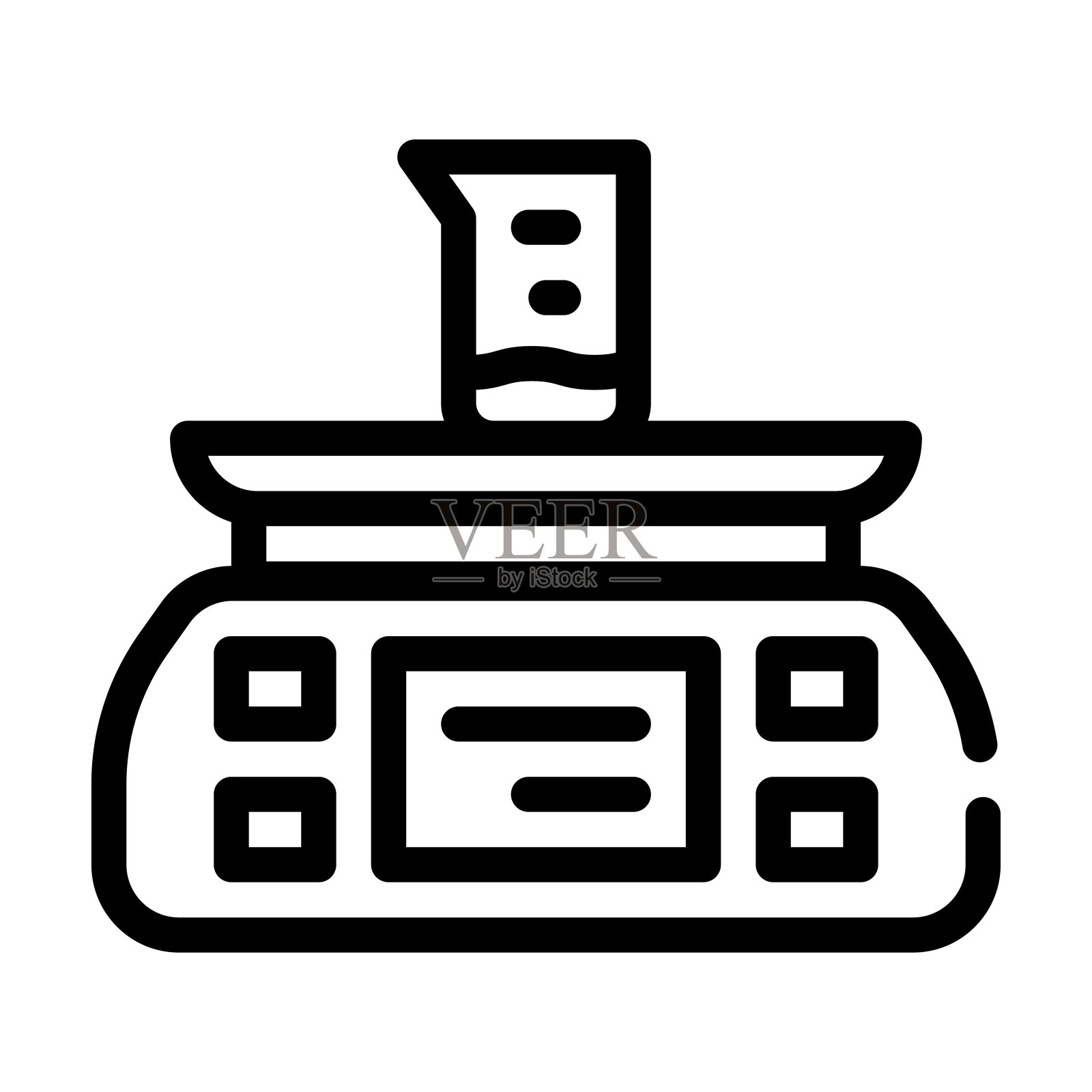 电子疫苗标尺线图标矢量插图图标素材